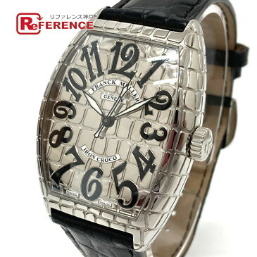 FRANCK MULLER フランクミュラー 7880SC トノーカベックス アイアンクロコ 自動巻き 腕時計 SS /レザーベルト メンズ シルバー 【中古】