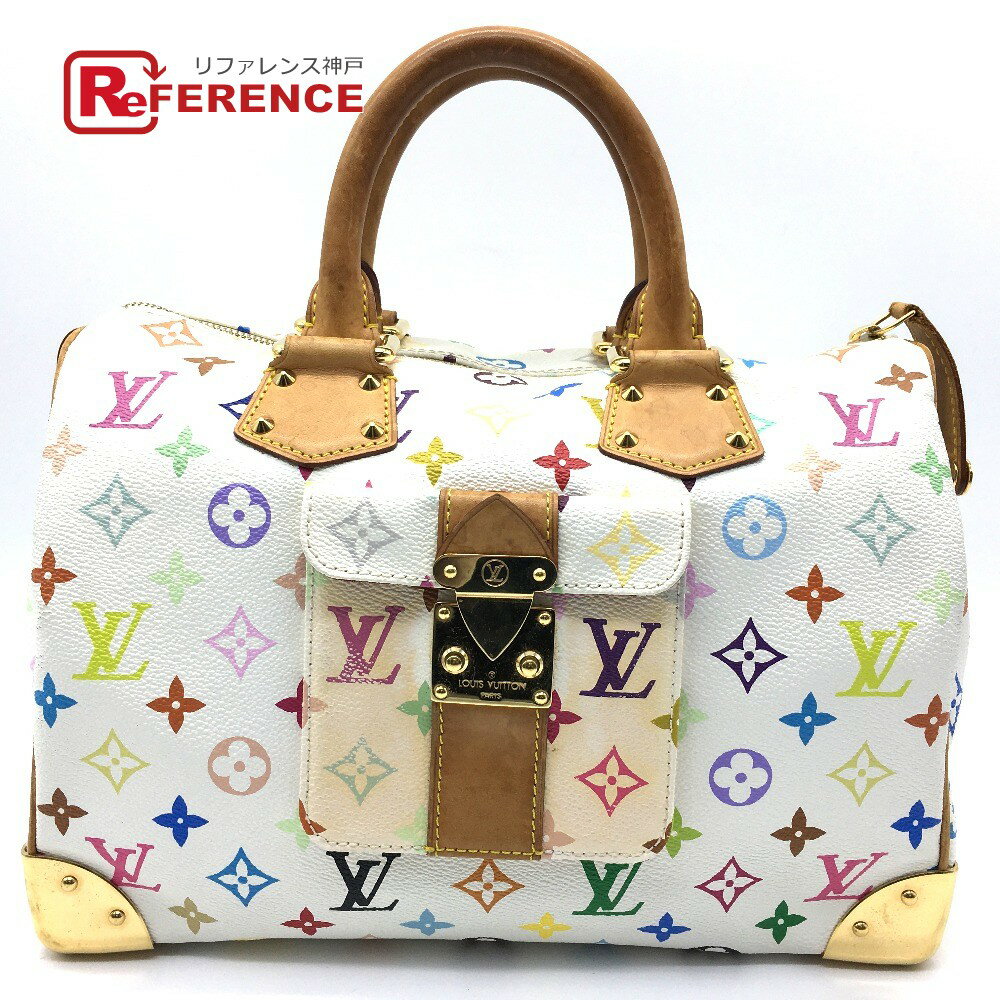 LOUIS VUITTON ルイヴィトン M92643 モノグラムマルチカラー スピーディ30 ミニボストンバッグ ハンドバッグ モノグラムマルチカラーキャンバス レディース ブロン ホワイト×マルチカラー 【中古】