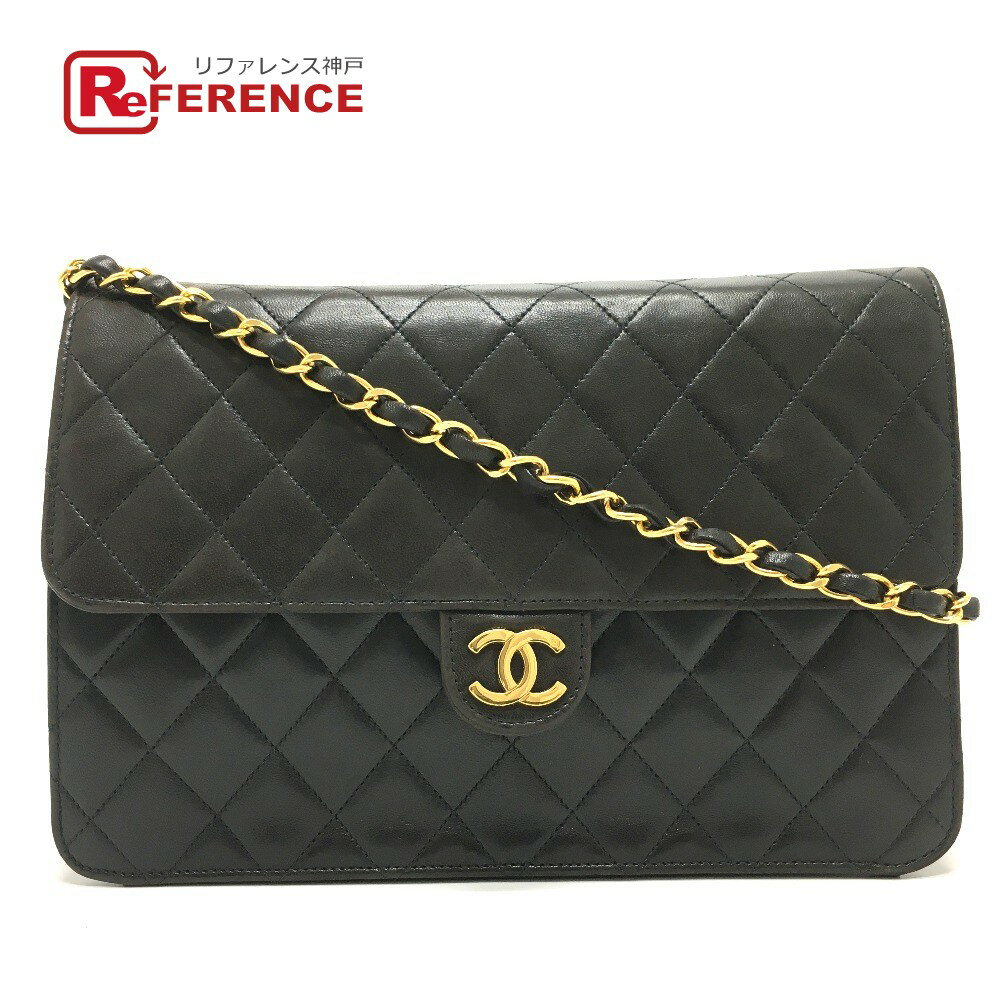 CHANEL シャネル A03570 CC ココマーク マトラッセ シングル チェーンショルダー ショルダーバッグ ラムスキン レディース ブラック 【中古】のサムネイル