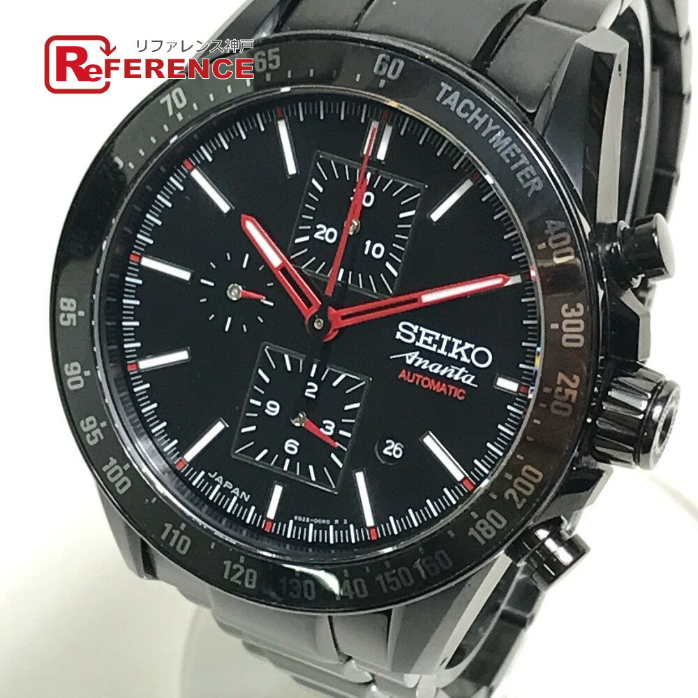 SEIKO セイコー SAEH011(6S28-00H0) ブライツアナンタ メカニカルクロノグラフ 腕時計 SS メンズ ブラック 【中古】