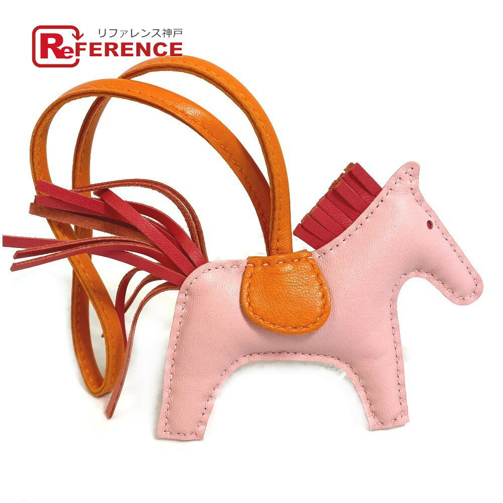 HERMES エルメス 馬 ホース ロデオPM ストラップ バッグアクセサリー バッグチャーム アニョーミロ レディース ローズサクラ×ローズジャイプール×オレンジ ピンク×オレンジ 未使用 【中古】のサムネイル