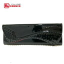 Christian Louboutin クリスチャンルブタン 3120524 スパイクスタッズ ピガール エナメル カバン パーティーバッグ クラッチバッグ パテントレザー レディース ブラック 新品同様 【中古】