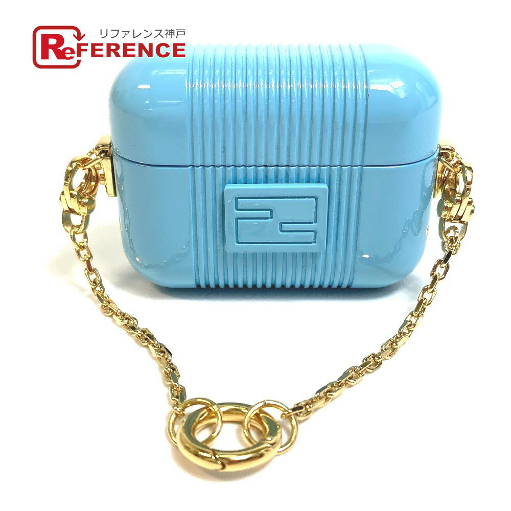 FENDI フェンディ CHAOS AirPods Pro エアーポッズ イヤフォンケース アルミニウム レディース ライトブルー 【中古】のサムネイル