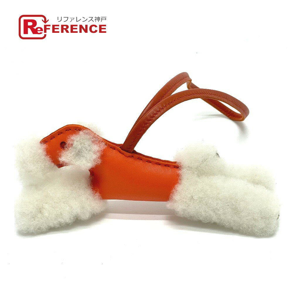 HERMES エルメス テリア 犬 バディチャーム カバン バッグアクセサリー バッグチャーム アニョーミロ レディース オレンジポピー オレンジ 未使用 【中古】のサムネイル