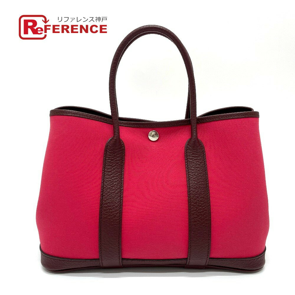 HERMES エルメス ガーデンパーティTPM カバン トートバッグ レザー/キャンバス レディース ローズエクストリーム レッド 新品同様 【中古】のサムネイル