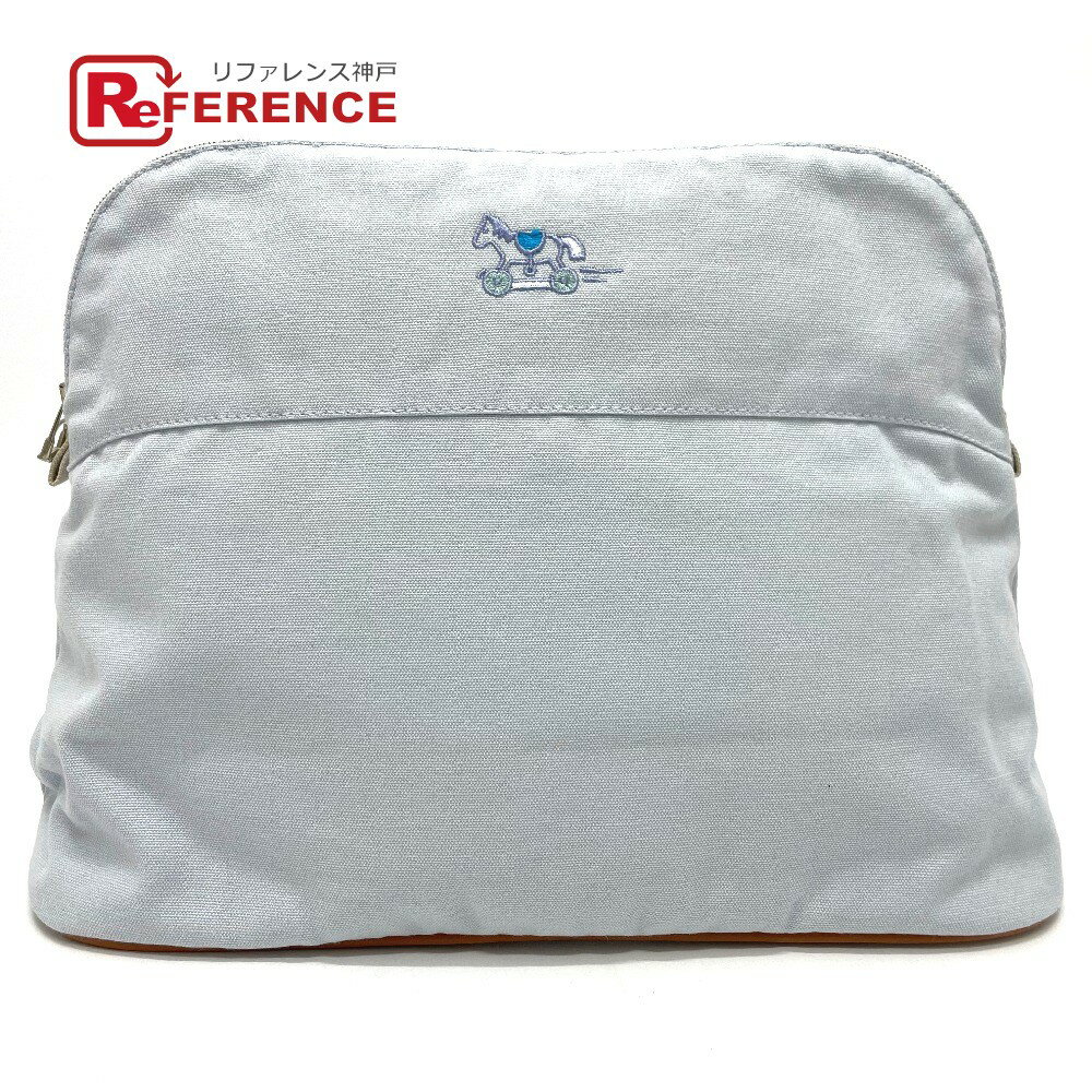 HERMES エルメス ベビー アダダ ロデオ ボリードポーチ トイレタリー ポーチ コットン レディース ブルー・グレイシャー 【中古】のサムネイル