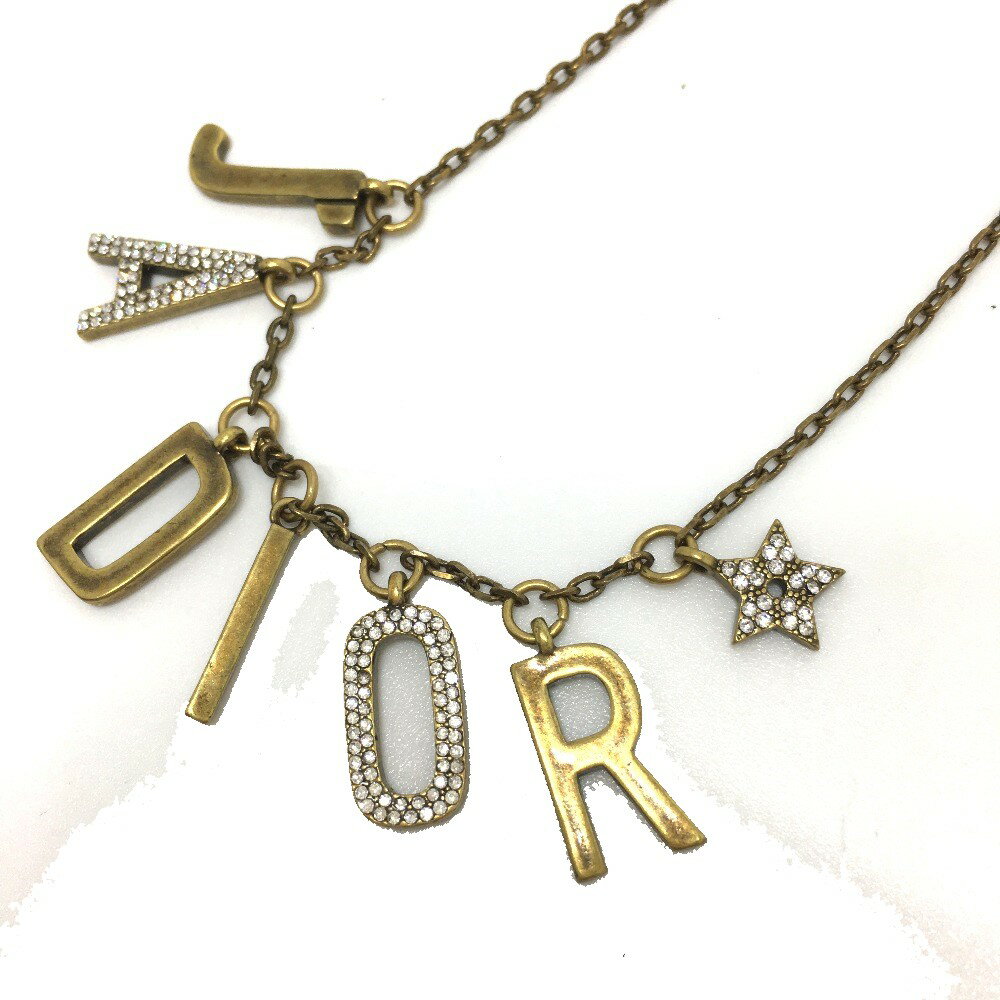 Dior ディオール アクセサリー/ファッション小物 JADIOR ラインストーン ネックレス GP レディース ブロンズゴールド 【中古】 3