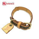 LOUIS VUITTON ルイヴィトン M58071 モノグラム コリエ・バクスターMM 犬用/ペット用 首輪 モノグラムキャンバス ユニセックス ブラウン ...