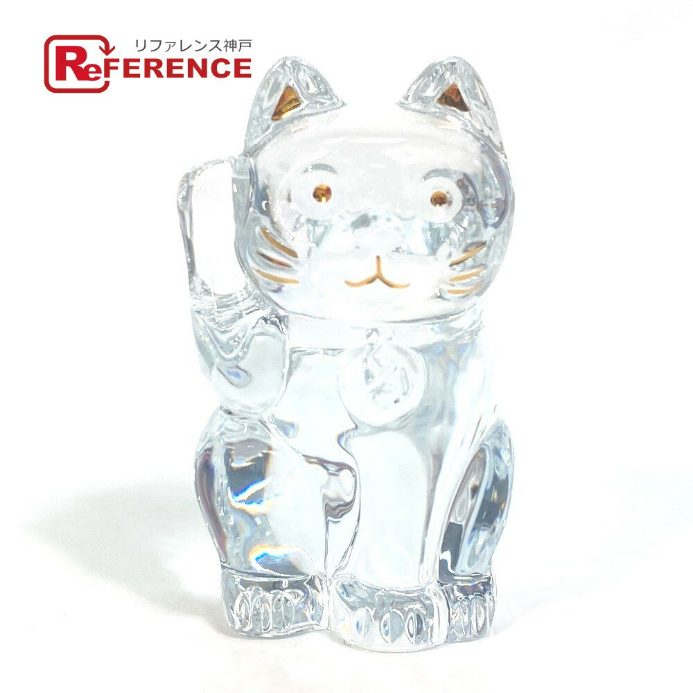 Baccarat バカラ 招き猫 インテリア Lucky Cat ラッキーキャット 置物 オブジェ クリスタルガラス レディース クリア 未使用 【中古】のサムネイル