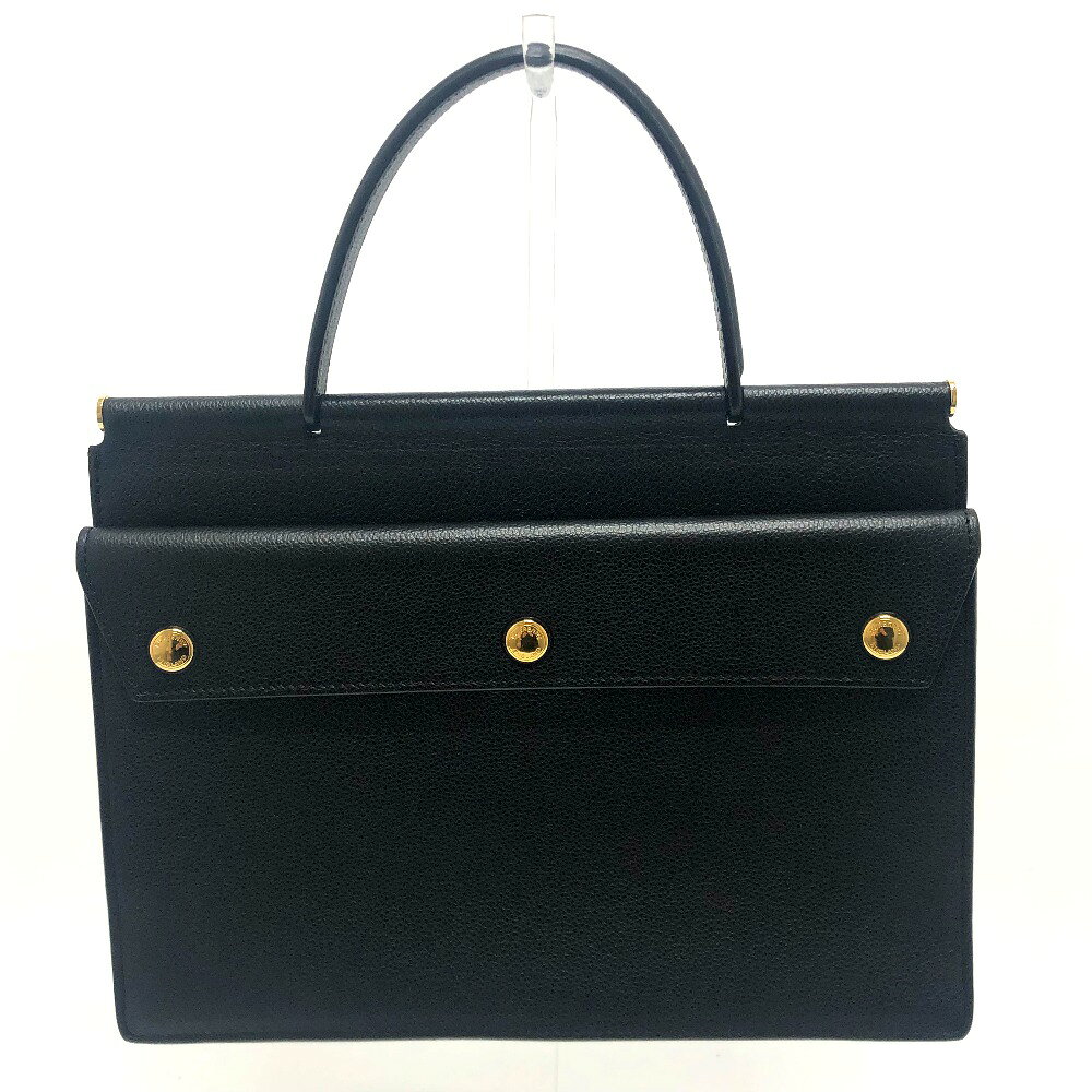BURBERRY バーバリー スクエア型 ハンドバッグ カバン スモール タイトルバッグ レザー ユニセックス ブラック 中古 reference-11140028 ブランドショップ リファレンス サンプル画像2