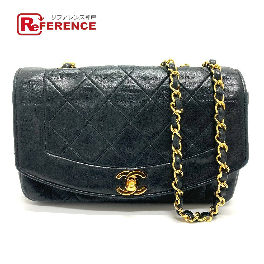 樂天商城 - CHANEL シャネル CCココマーク ダイアナ22　ダイアナ 22 カバン シングルチェーン ショルダーバッグ ラムスキン レディース ブラック 【中古】