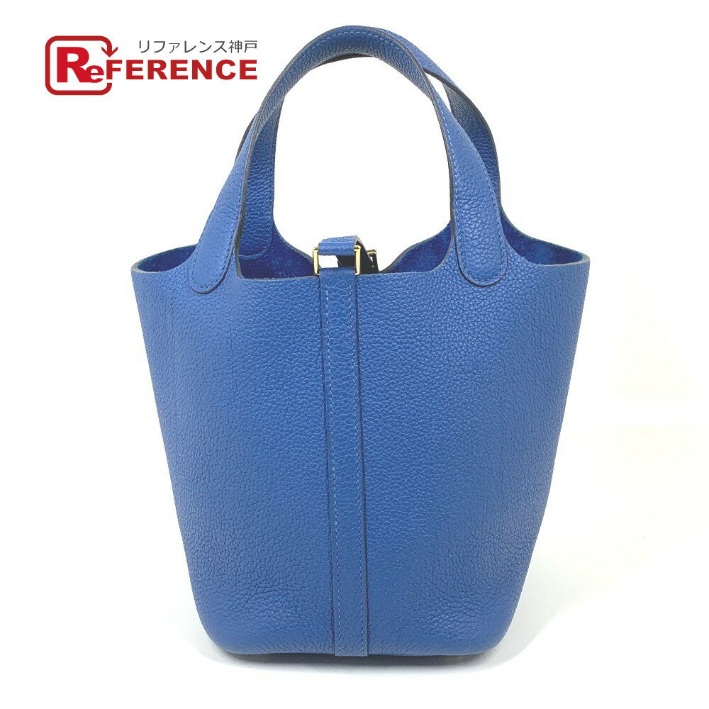 HERMES エルメス ピコタンロックPM トートバッグ 18 ハンドバッグ トリヨンモーリス レディース ブルーフランス 新品同様 【中古】のサムネイル