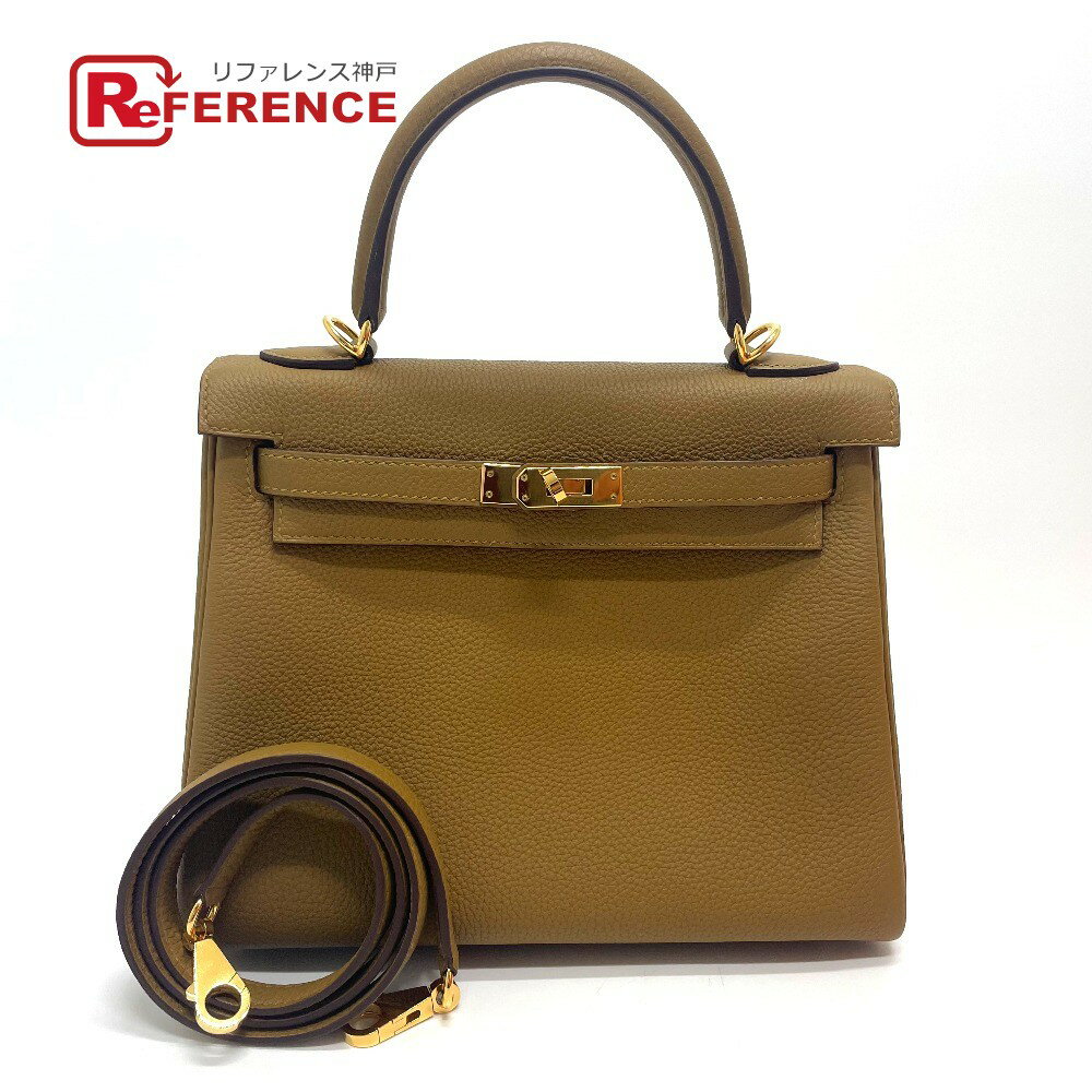 HERMES エルメス ケリー25 2WAY ショルダーバッグ ハンドバッグ トゴ レディース ブロンズドレ ブラウン 新品同様 【中古】のサムネイル