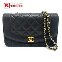 CHANEL シャネル A01164 CC ココマーク マトラッセ ダイアナ22 カバン シングルチェーン チェーンバッグ ショルダーバッグ ラムスキン レディース ブラック 【中古】