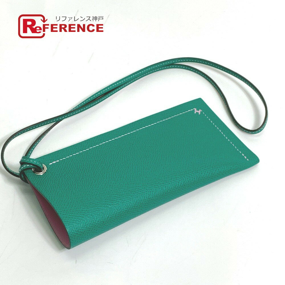 HERMES エルメス セリエ ストラップ メガネケース ヴォーエプソン レディース ヴェールジェイド/モーヴシルベストル グリーン 未使用 【中古】のサムネイル