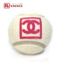 CHANEL シャネル シャネルスポーツ インテリア ココマーク CC 硬式用 ノンプレッシャーボール ボール ゴム ユニセックス ピンク×ホワイト 【中古】