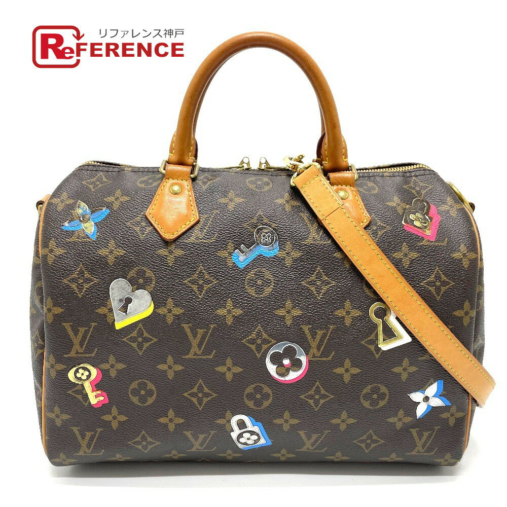 LOUIS VUITTON ルイヴィトン M44365 モノグラム ラブロック スピーディ30 バンドリエール カバン 2WAY ショルダーバッグ ハンドバッグ モノグラムキャンバス レディース ブラウン 【中古】