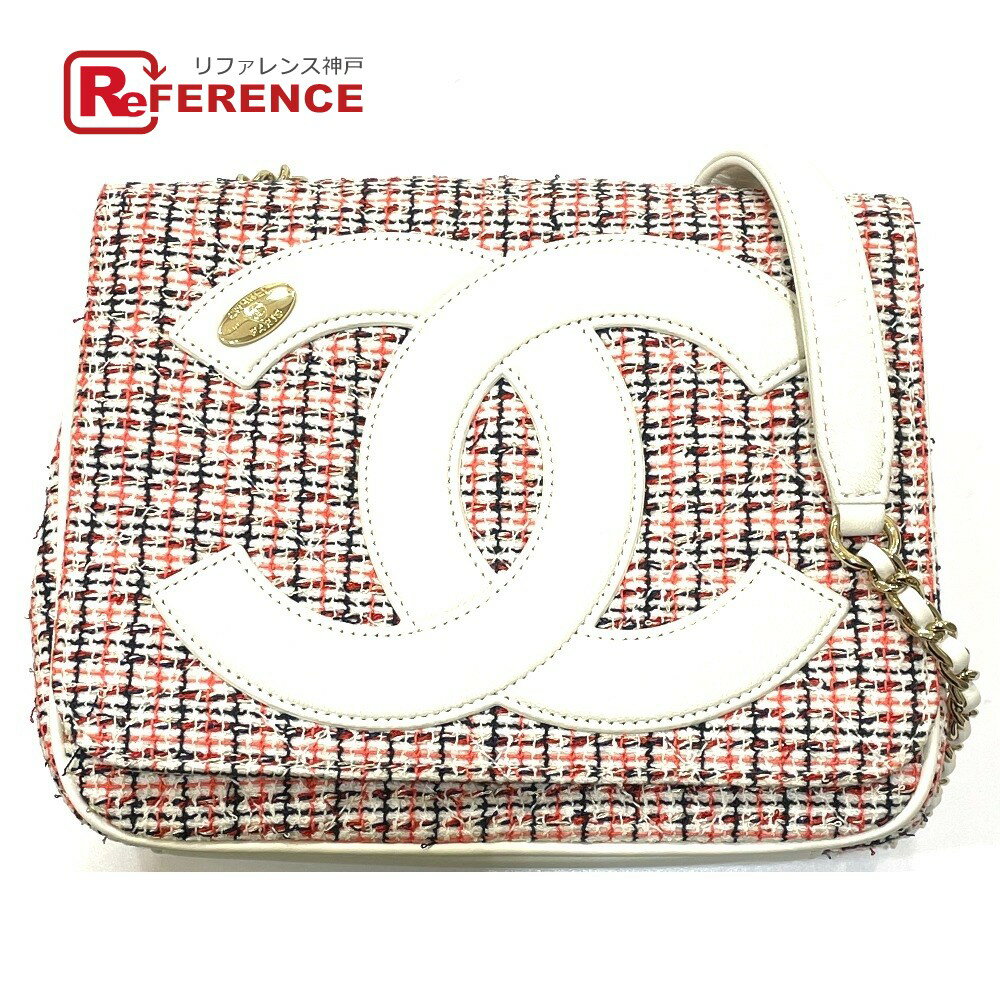 CHANEL �V���l�� CC �R�R�}�[�N �t���b�v �|�V�F�b�g �J�o�� �`�F�[�� �V����� �[�o�b�O ���U�[  �c�C�[�h ���f�B�[�X �z���C�g�~���b�h  ���� 