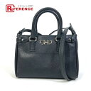 Salvatore Ferragamo サルヴァトーレフェラガモ 21E235 ガンチーニ ミニ カバン 2WAY ショルダーバッグ レザー レディース ブラッ...