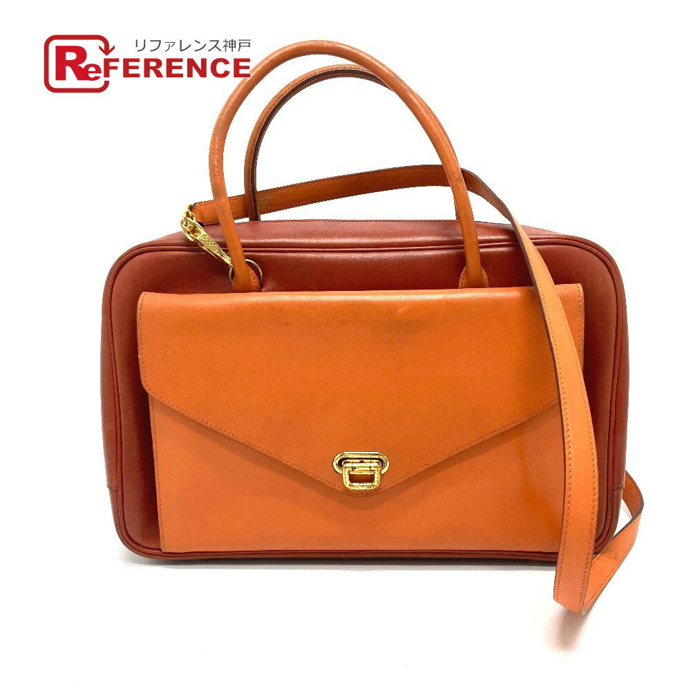 HERMES エルメス ロレーヌ カバン 2WAY ショルダーバッグ ハンドバッグ ヴォースイフト レディース オレンジ系 【中古】