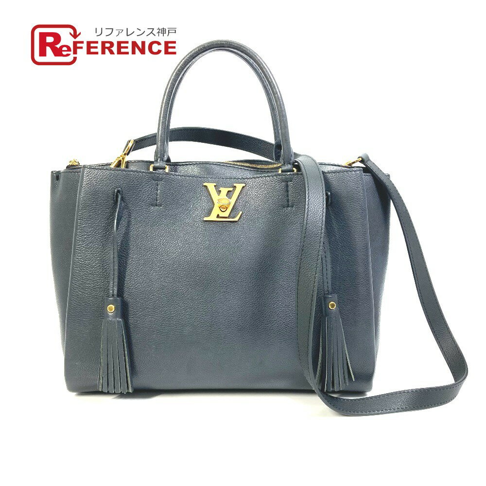 LOUIS VUITTON ルイヴィトン M54569 ロックミート カバン 2WAY トートバッグ カーフレザー レディース ブラック 【中古】