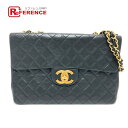 CHANEL シャネル A01094 CC ココマーク デカマトラッセ 34 チェーンショルダー ショルダーバッグ ラムスキン レディース ブラック 【中古】