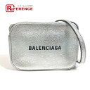 BALENCIAGA バレンシアガ 552372 ロゴ エブリデイ カメラバッグ カバン XSサイズ ショルダーバッグ レザー レディース シルバー 【中古】