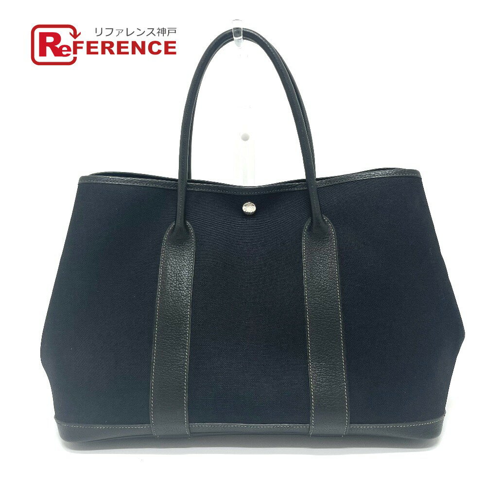 HERMES エルメス ガーデンパーティ PM ハンドバッグ トートバッグ トワルオフィシエ レディース ブラック 【中古】のサムネイル