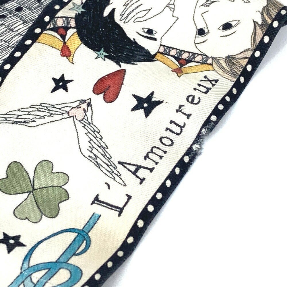 Dior ディオール ハート柄 ミッツア バンドースカーフ スカーフ シルク レディース マルチカラー 【中古】