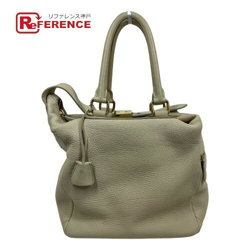 CELINE セリーヌ 旧ロゴ ミニボストン カバン ハンドバッグ レザー レディース ベージュ 【中古】