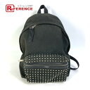 SAINT LAURENT PARIS サンローランパリ 360206 バッグ カバン スタッズ バックパック リュックサック キャンバス ユニセックス ブラッ...