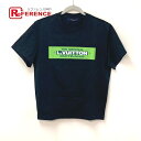 LOUIS VUITTON ルイヴィトン プリーテッド アパレル トップス RM221 半袖Tシャツ コットン メンズ ブラック 【中古】