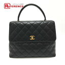 CHANEL シャネル A12397 ココマーク マトラッセ ハンドバッグ キャビアスキン レディース ブラック 【中古】