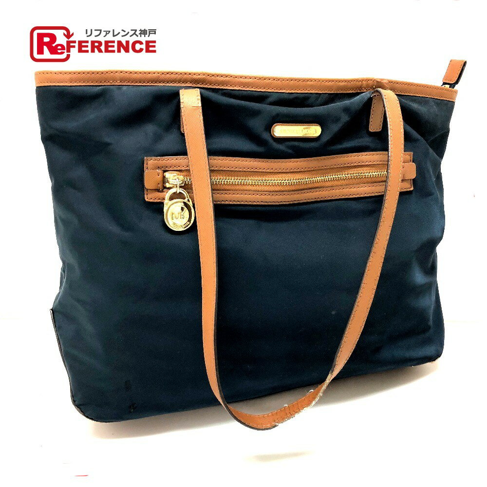 乐天商城 - Michael Kors マイケルコース カバン トートバッグ ショルダーバッグ ナイロン/レザー レディース ネイビー 【中古】