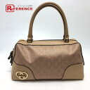 GUCCI グッチ 257067 GGラメ ラブリー カバン ハンドバッグ GGキャンバス レディース ベージュ 【中古】