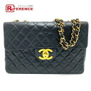 CHANEL シャネル A01094 CC ココマーク デカマトラッセ 34 カバン Wチェーンショルダー ショルダーバッグ ラムスキン レディース ブラック 【中古】