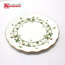 NARUMI ナルミ 食器 インテリア クローバー柄 プレート 大皿 お皿 ボーンチャイナ レディース ホワイト 【中古】