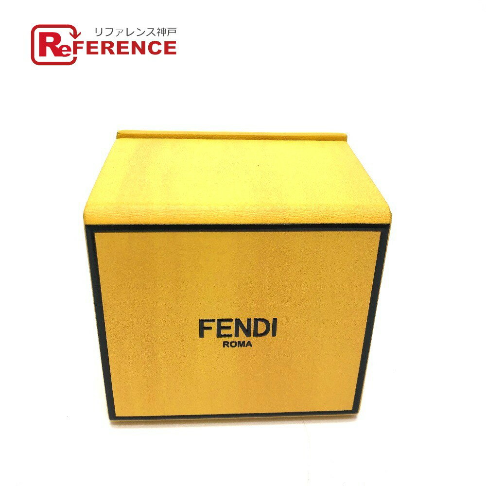 FENDI フェンディ 7AR894 ロゴ/小物 ミニボックス チャーム キーホルダー レザー レディース イエロー 新品同様 【中古】