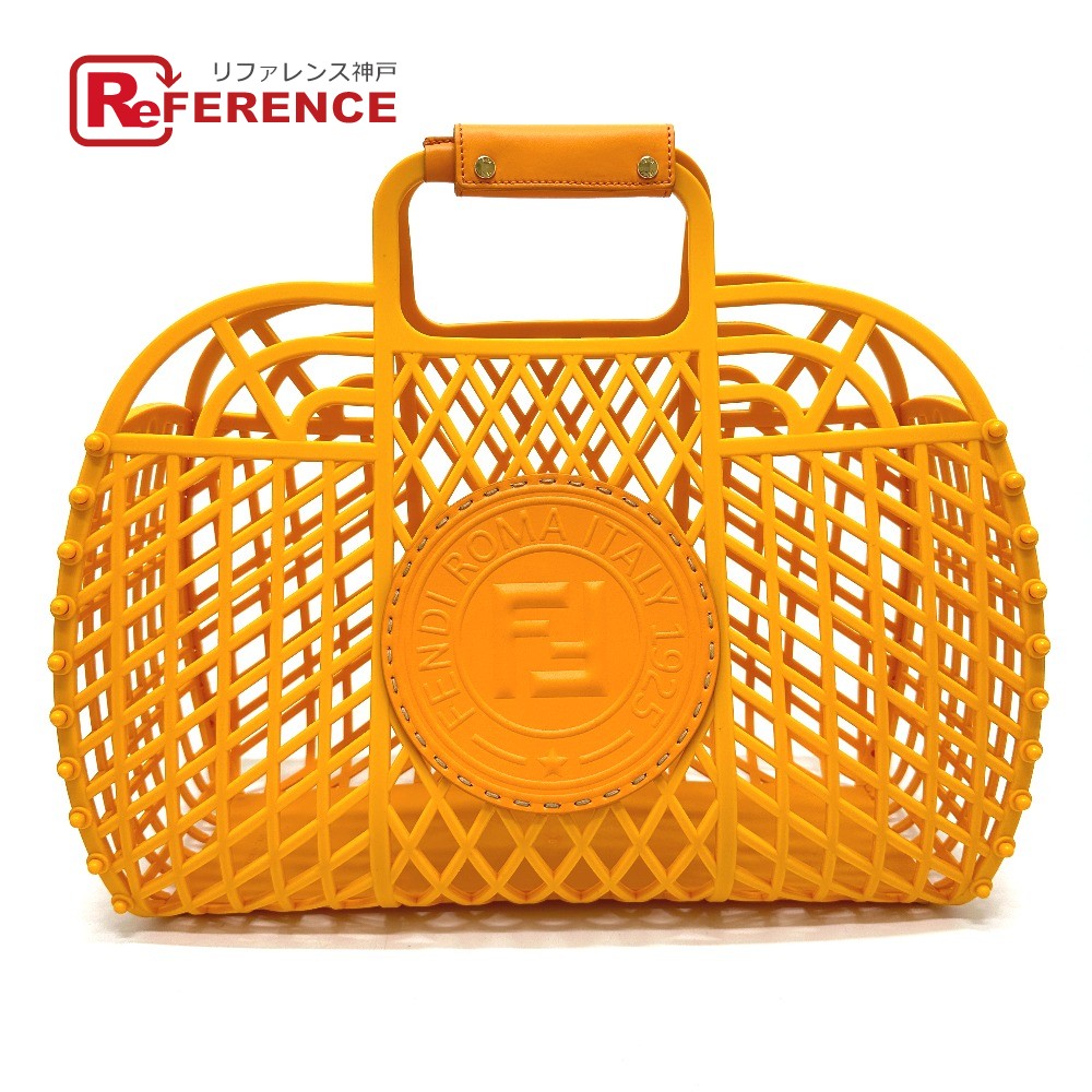 FENDI - FENDI フェンディ 8GH389 バケット ミディアム バッグ ハンドバッグ プラスチック /レザー レディース オレンジ系 【中古】