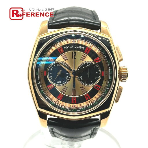 ROGER DUBUIS ロジェ・デュブイ モネガスク ビッグナンバー 自動巻き クロノ 腕時計 K18 /クロコ革ベルト メンズ ローズゴールド 未使用 【中古】 ROGER DUBUIS ロジェ・デュブイ モネガスク ビッグナンバー 自動巻き クロノ 腕時計 K18 /クロコ革ベルト メンズ ローズゴールド 未使用 【中古】