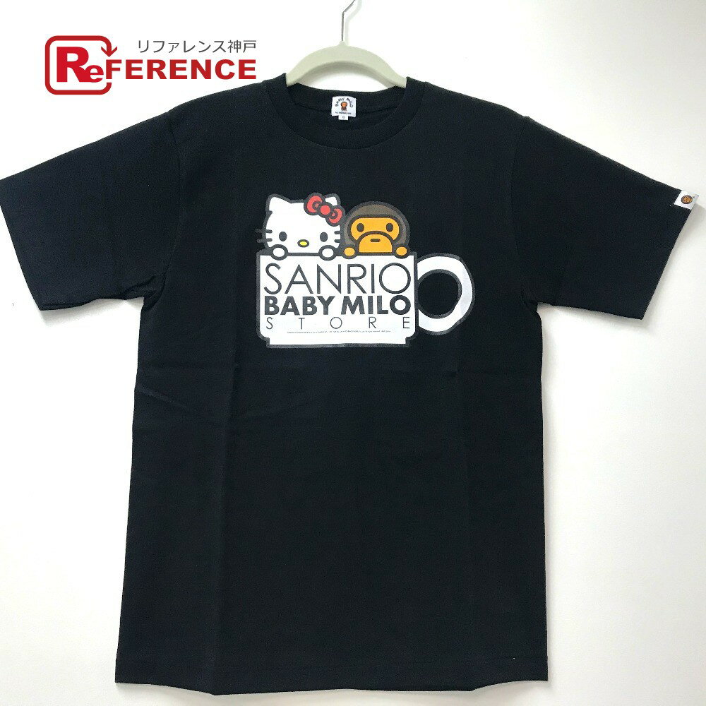 A BATHING APE アベイシングエイプ BAPE GALLERY 限定 BAPE(ベイプ) ティーカップ 半袖Tシャツ コットン メンズ ブラック 未使用 【中古】