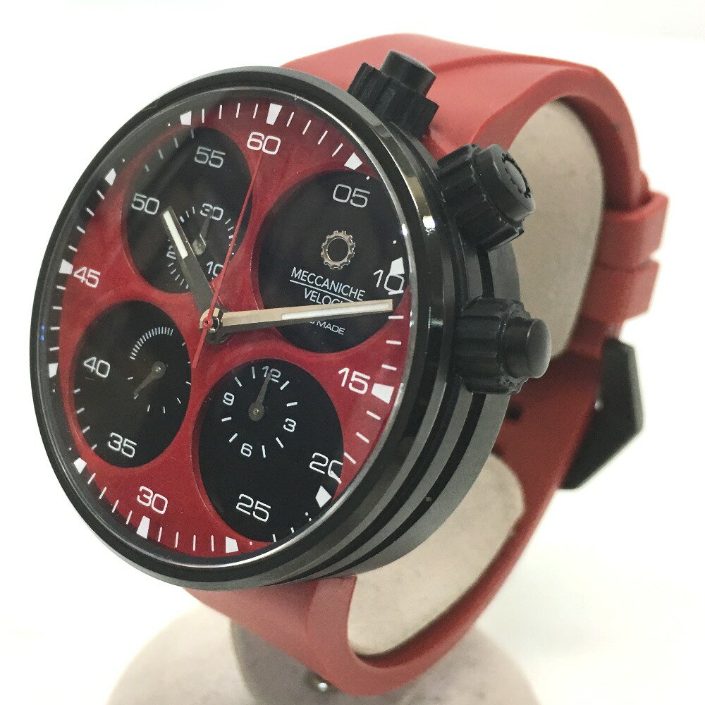 MECCANICHE VELOCI メカニケ・ヴェローチ W123K140378017 エボリューション44 クアトロヴァルヴォレ 250本限定 腕時計 チタニウム /ラバーベルト メンズ レッド 【中古】