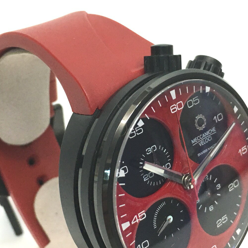 MECCANICHE VELOCI メカニケ・ヴェローチ W123K140378017 エボリューション44 クアトロヴァルヴォレ 250本限定 腕時計 チタニウム /ラバーベルト メンズ レッド 【中古】