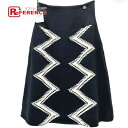 CHANEL シャネル P55435K07229 16K サイドダブルzip ボトムス スカート ウール/カシミヤ レディース ブラック ブラック 未使用 【中...