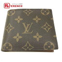 LOUIS VUITTON ルイヴィトン M62288 ロゴ ポルトフォイユ マルコ NM サイフ 2つ折り財布 モノグラムキャンバス レディース ブラウン 新品同様 【中古】