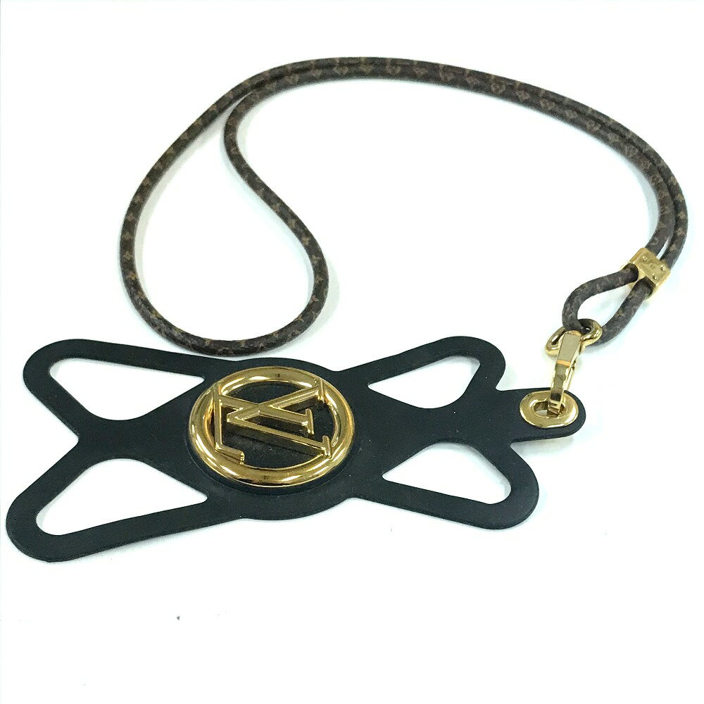 LOUIS VUITTON ルイヴィトン M68382 モノグラム LVロゴ フォンホルダー ルイーズ アイフォンカバー iPhoneカバー 携帯ケース ラバー /レザー レディース ブラウン 【中古】 2