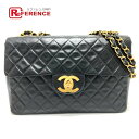 CHANEL シャネル A01094 CC ココマーク デカマトラッセ 34 カバン Wチェーンバッグ ショルダーバッグ ラムスキン レディース ブラック 【中古】