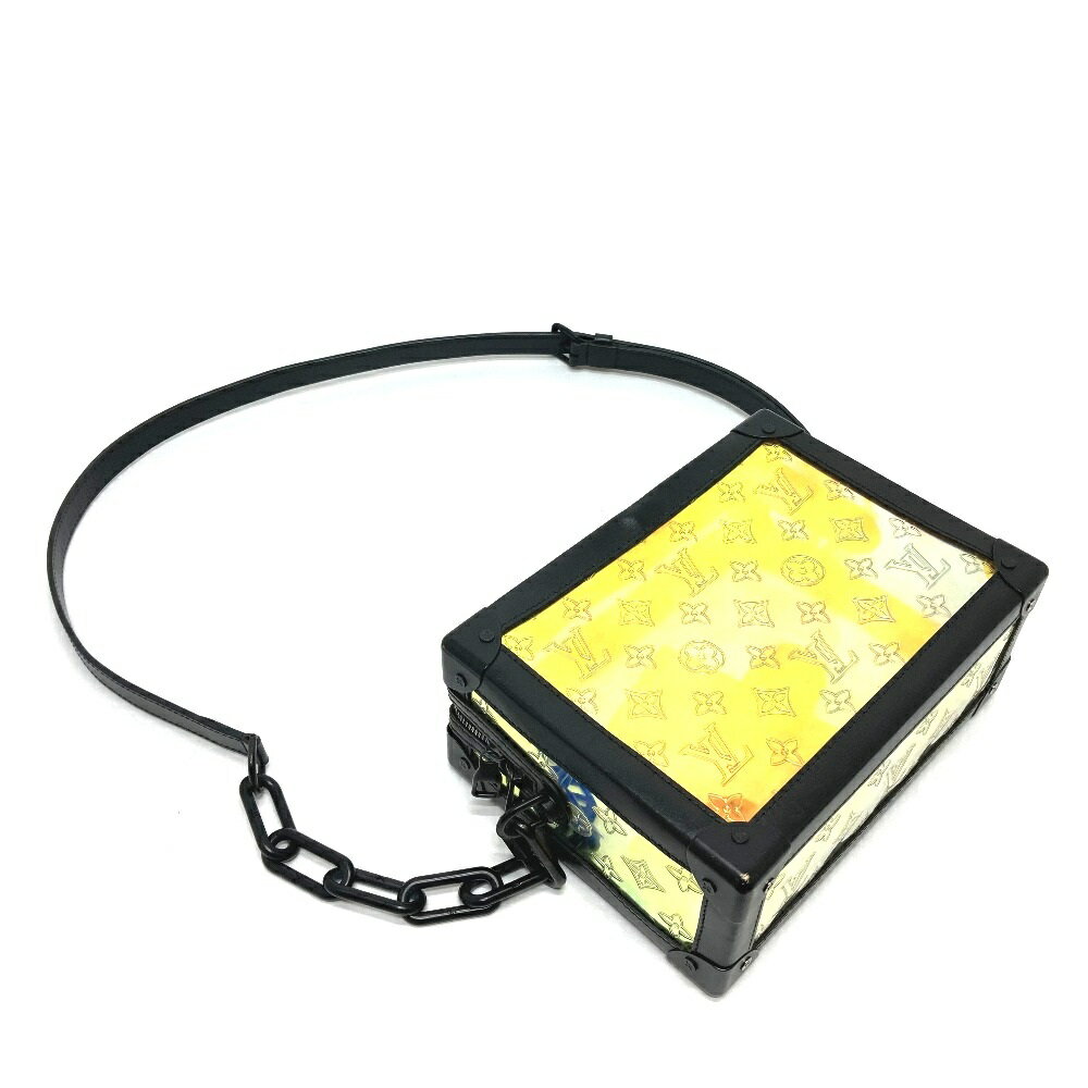 LOUIS VUITTON ルイヴィトン M55932 モノグラム プリズム ソフトトランク カバン ショルダーバッグ レザー メンズ ホログラム×ブラック 【中古】