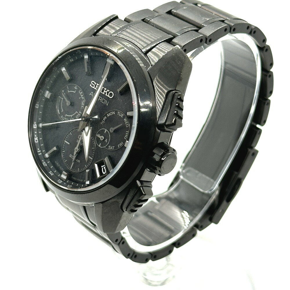 SEIKO セイコー SBXC069/5X53-0AV0 アストロン グローバルライン デイデイト GPS ソーラー電波 腕時計 チタン メンズ ブラック 【中古】