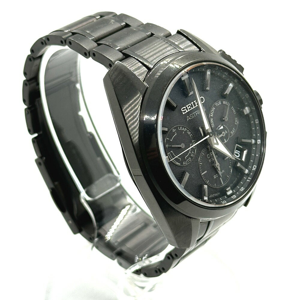 SEIKO セイコー SBXC069/5X53-0AV0 アストロン グローバルライン デイデイト GPS ソーラー電波 腕時計 チタン メンズ ブラック 【中古】